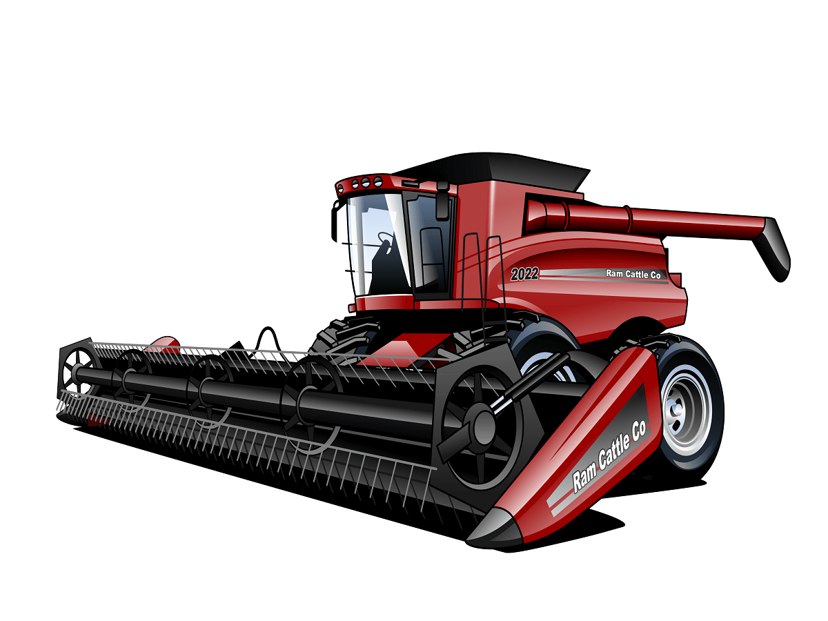 Custom Drawing Style Agricultural Machines - Tuner Cartoons