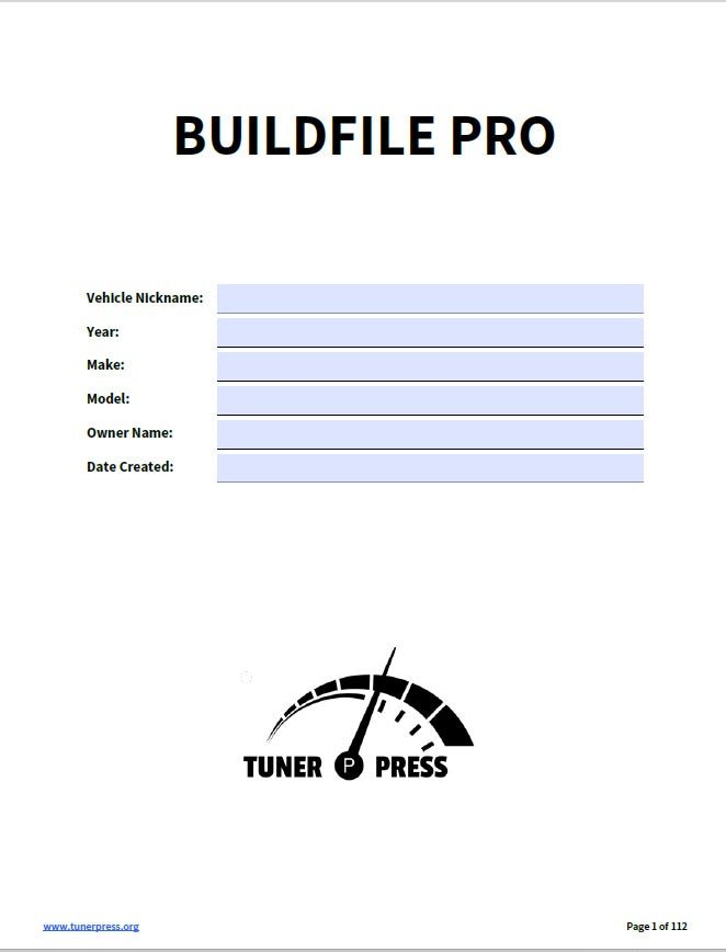 BuildFile Pro - Your Digital Build Journal - Tuner Cartoons