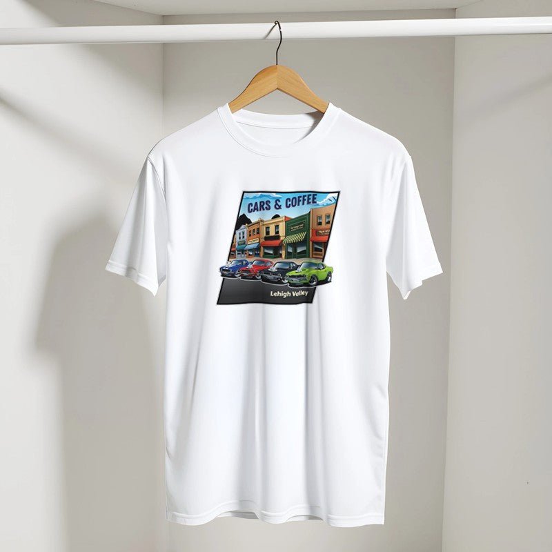 Personalized Cars & Coffee Shirts - "Coffee for All" Design - Tuner Cartoons