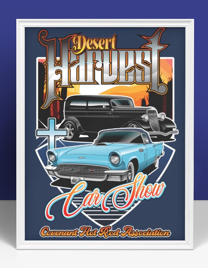 Framed Custom Show Boards with Your Vehicle - Tuner Cartoons