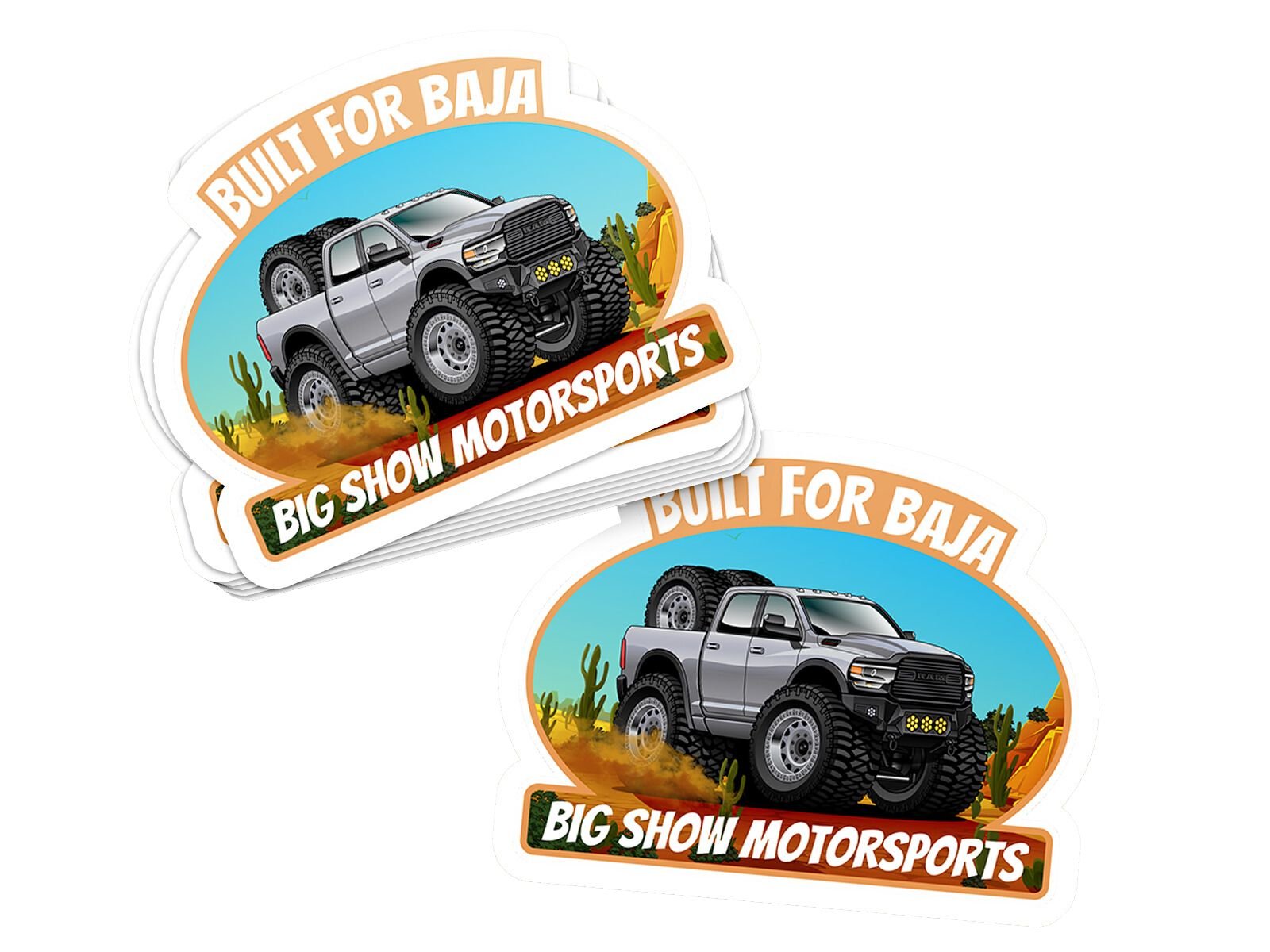 Custom Show Stickers with Your Vehicle in a Realistic Style - Tuner Cartoons