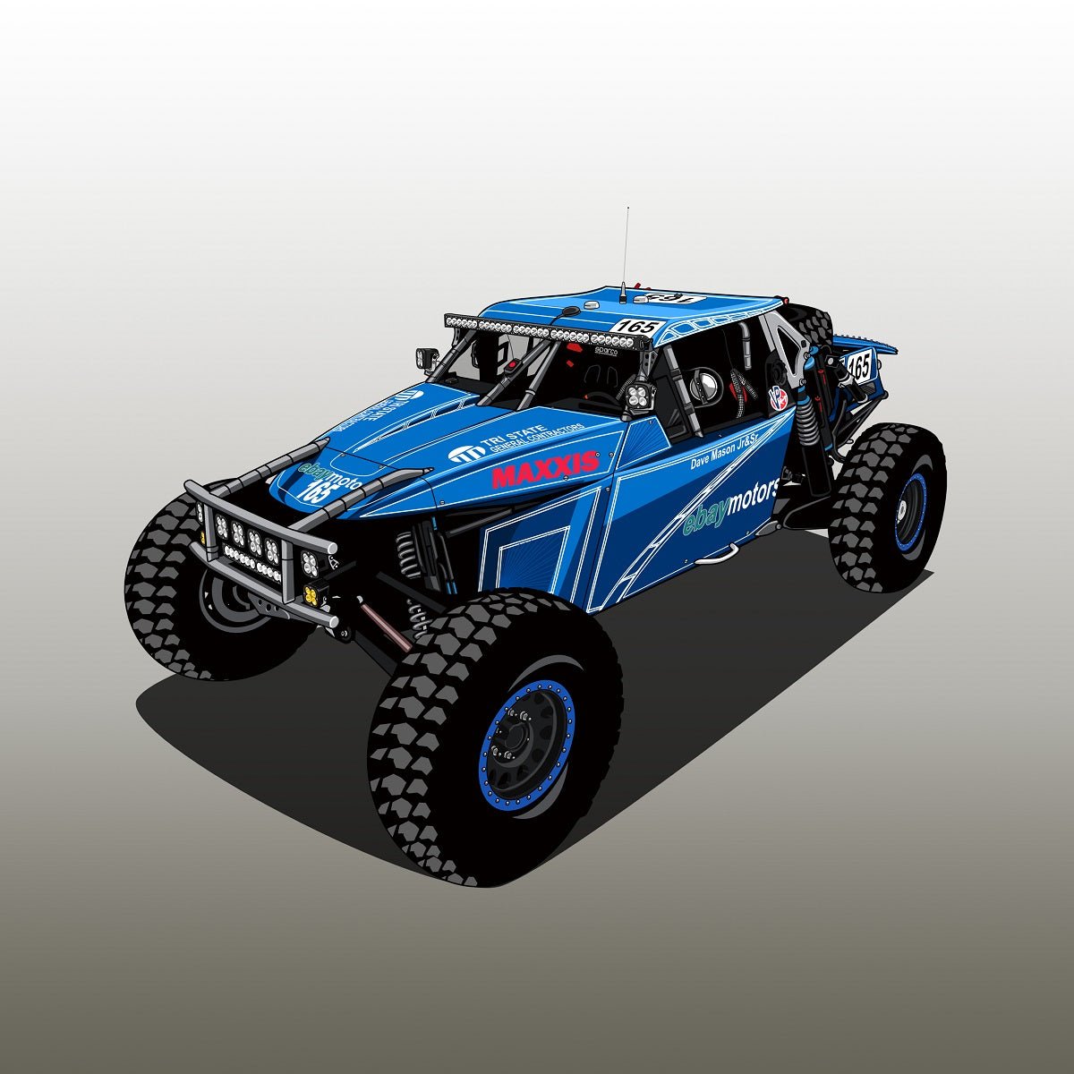Custom Drawing Style Off - road Vehicles - Tuner Cartoons