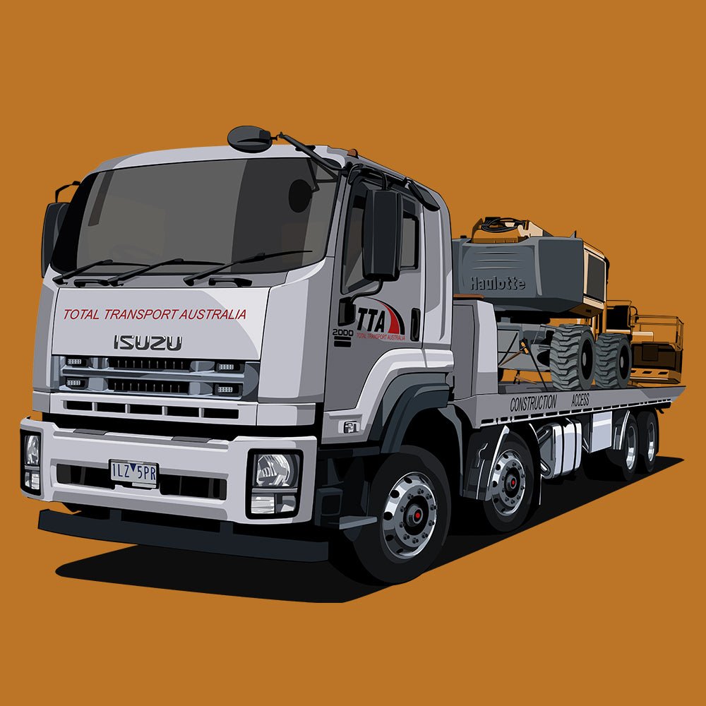 Custom Drawing Style Large Truck Drawing - Tuner Cartoons