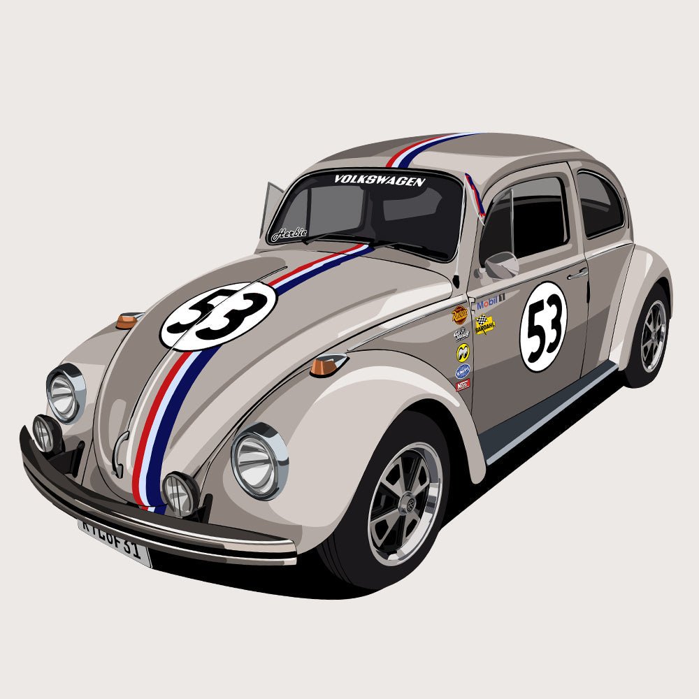 Custom Drawing Style Race Car - Tuner Cartoons