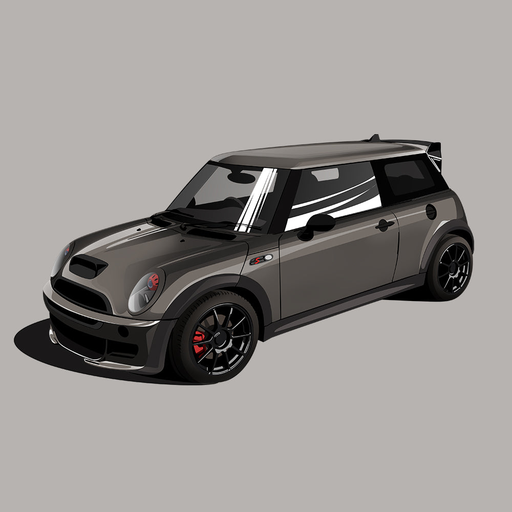 Custom Drawing Style Car Drawing - Tuner Cartoons