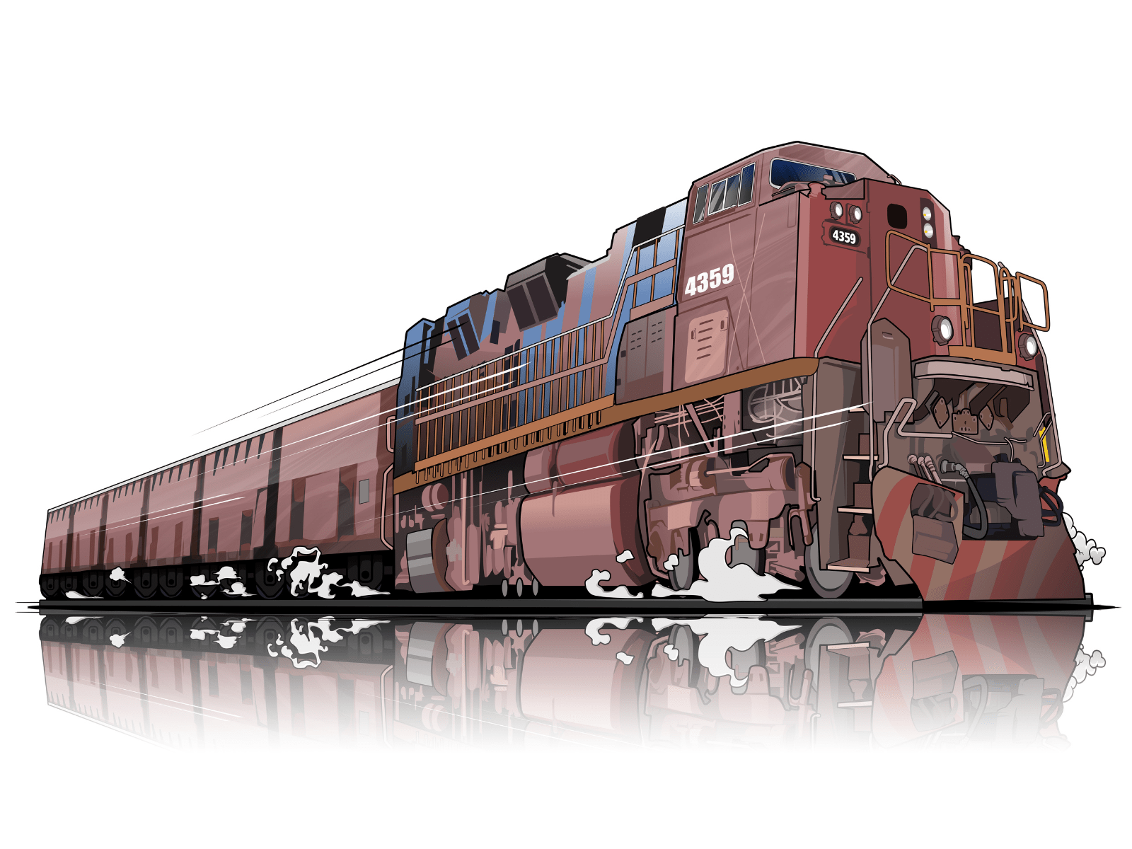 Custom Drawing Style Trains - Tuner Cartoons