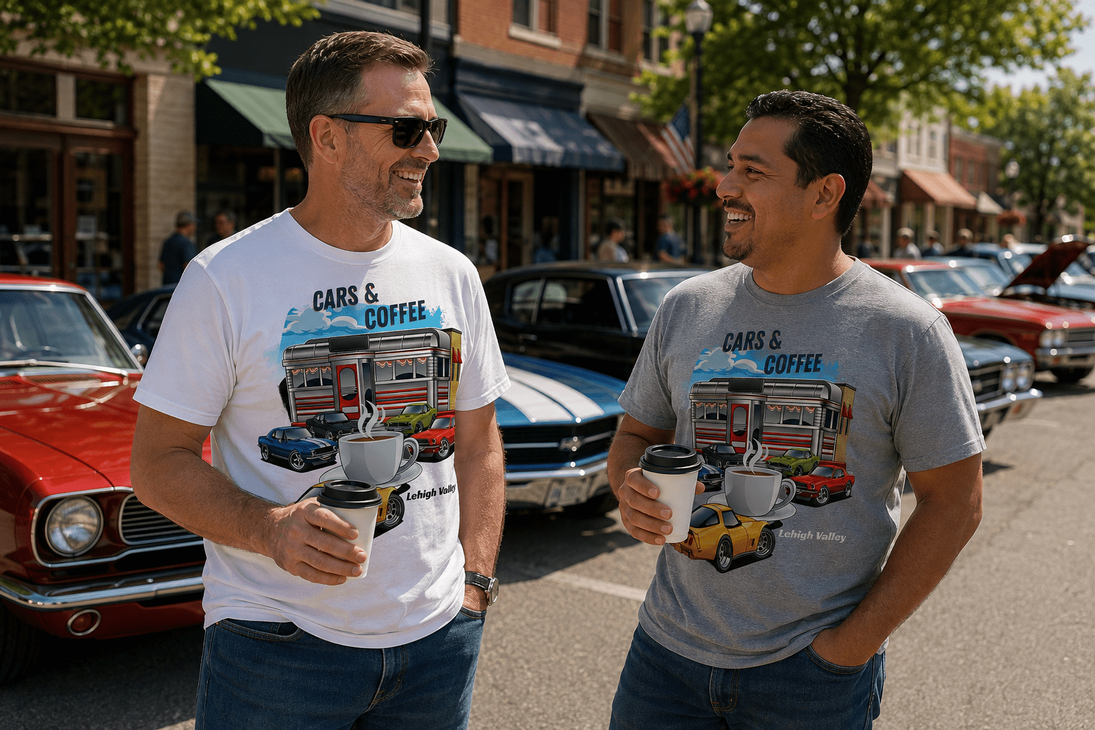 Personalized Cars & Coffee Shirts - Tuner Cartoons