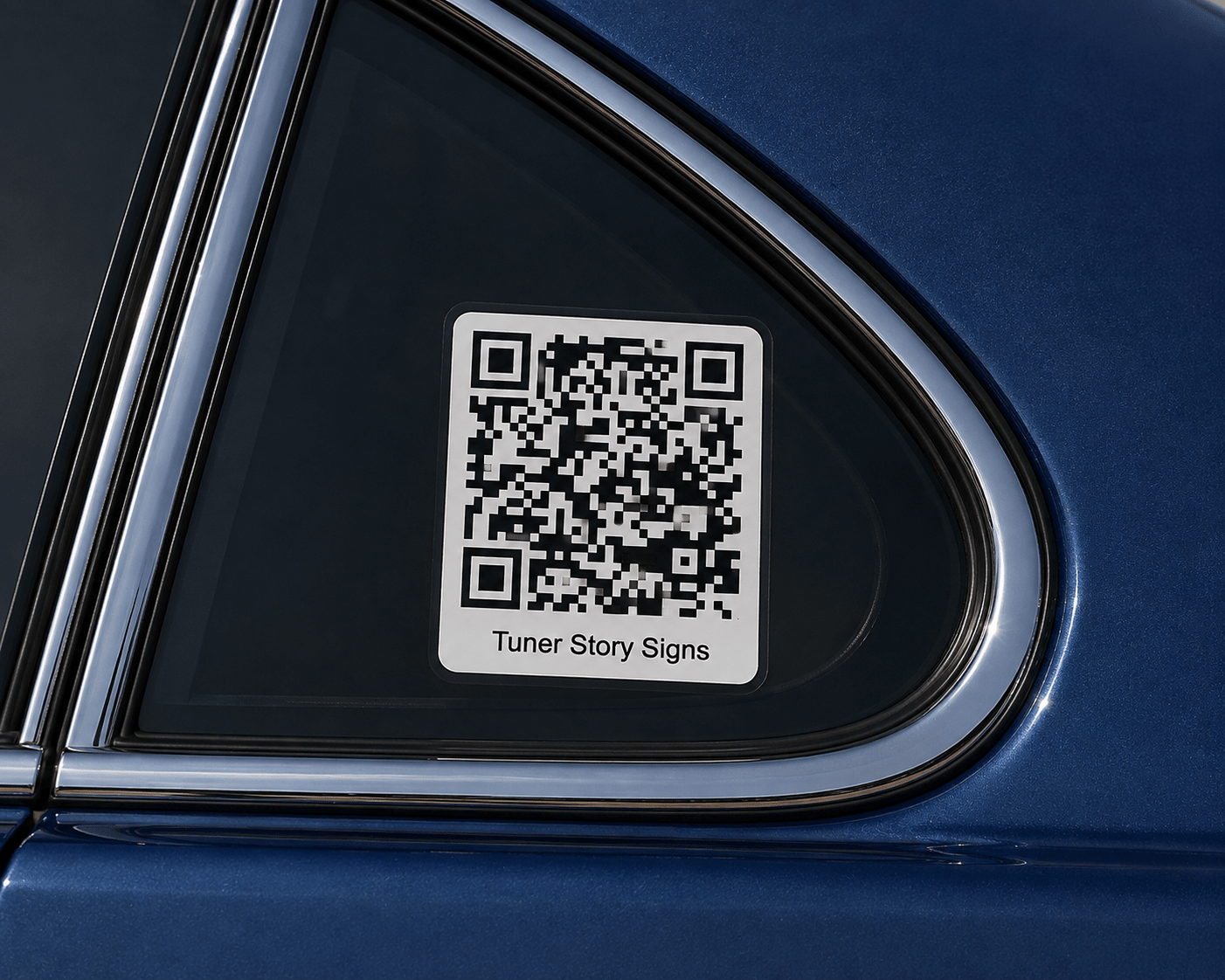 Story Window Decals - QR Code Decal Only - Tuner Cartoons