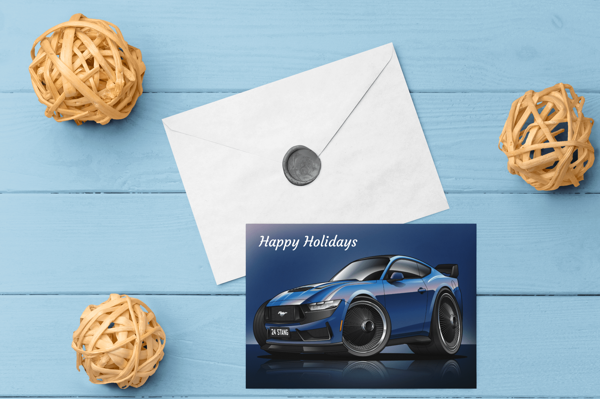 Tuner Customized Holiday Cards and Custom Drawing Style Drawing - 10 - pack - Tuner Cartoons