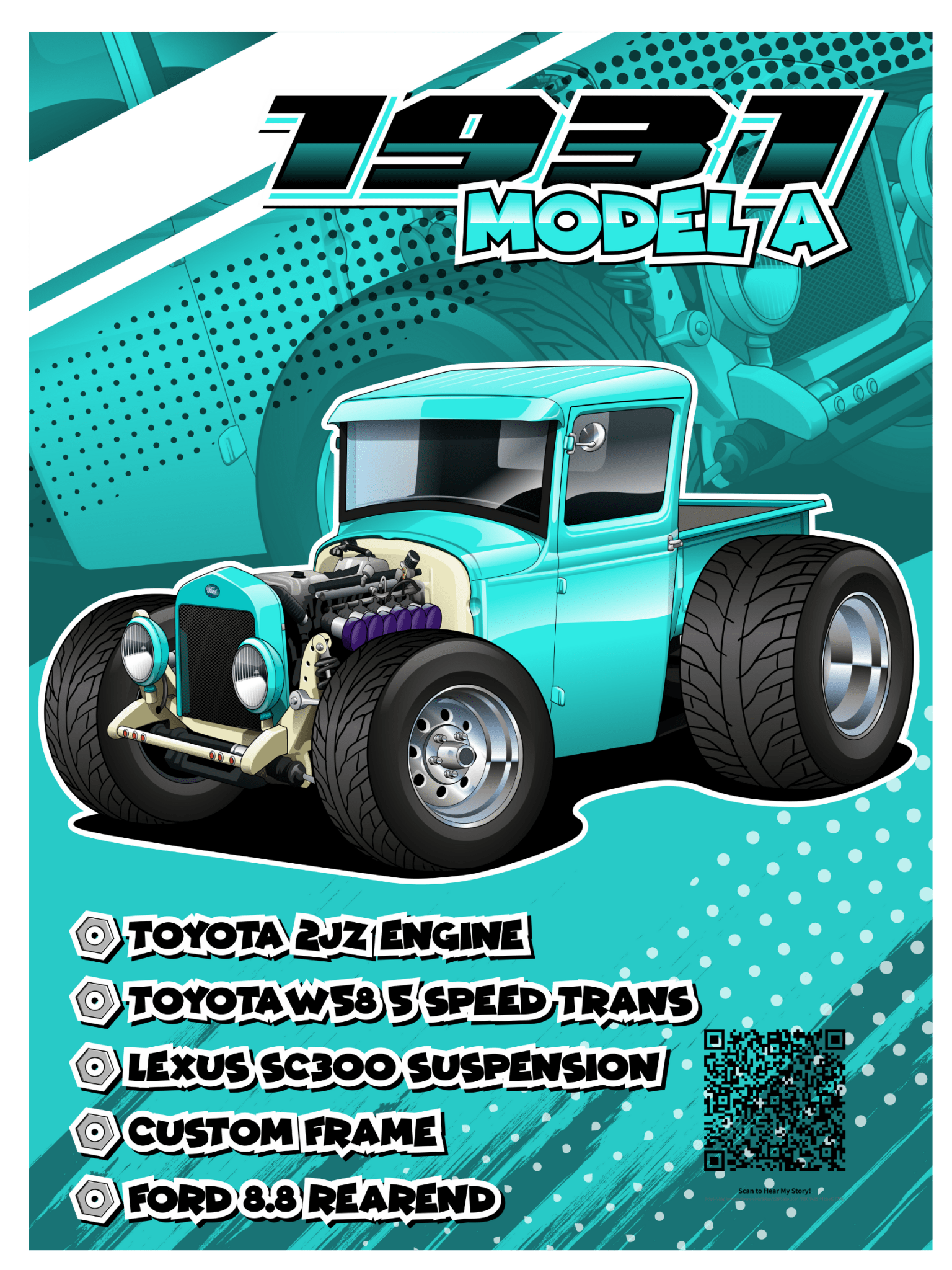 Story Showboards with Your Vehicle - Tuner Cartoons
