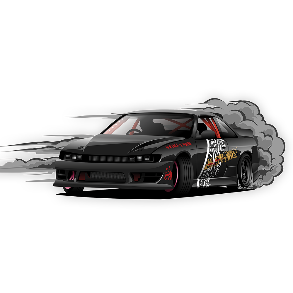 Custom Drawing Style Car with Action Drawing