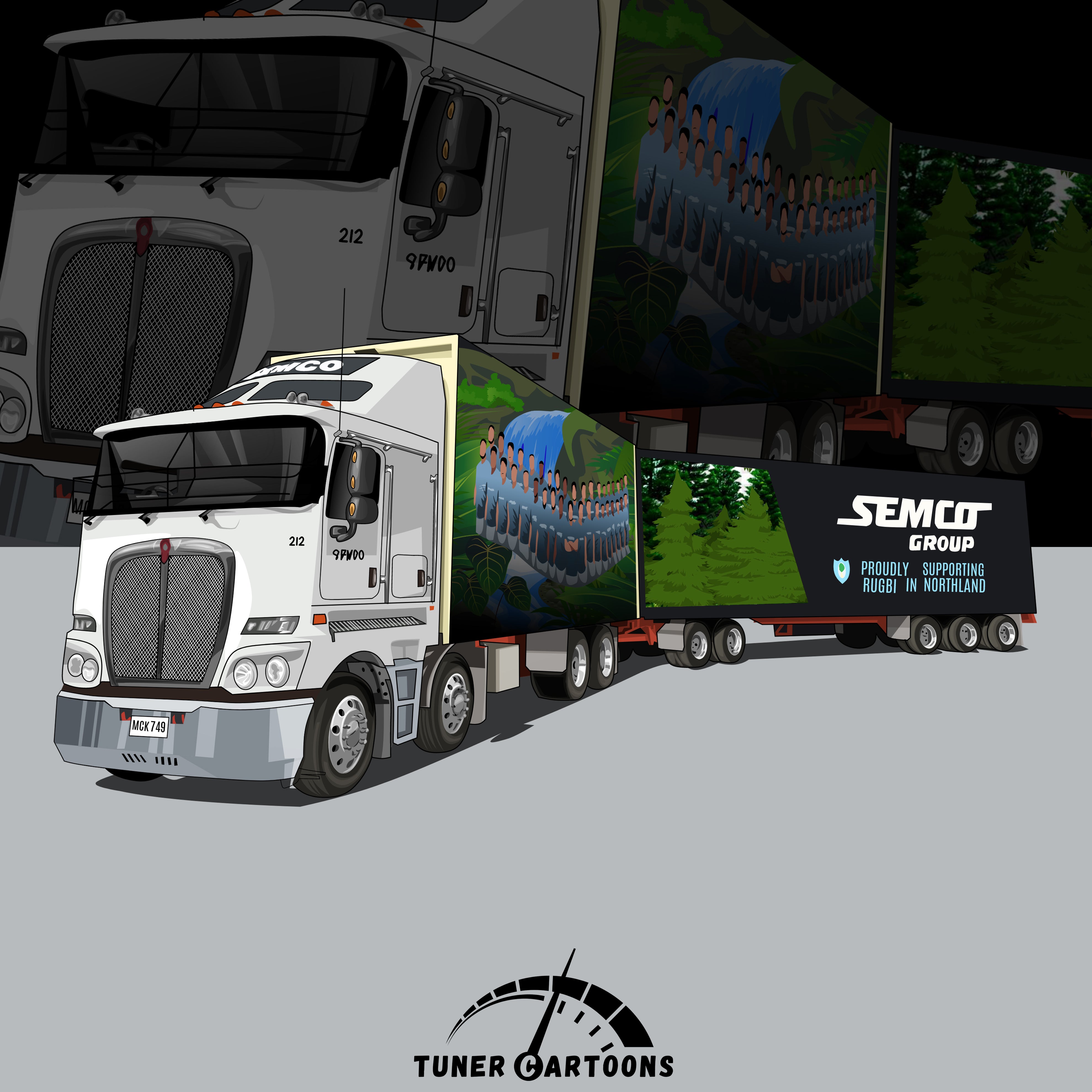 Custom Drawing Style Large Truck Drawing